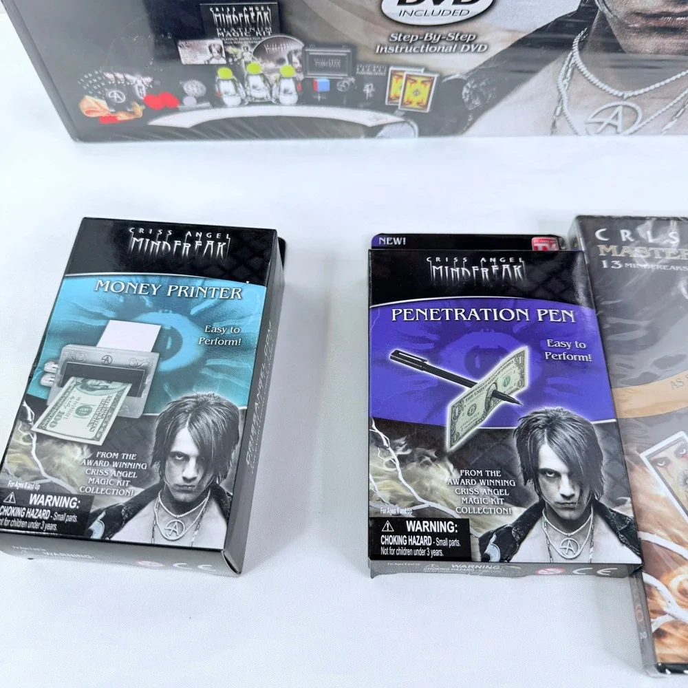 Criss Angel Mindfreak Platinum Magic Kit 350+ Tricks Money Printer Pen DVD New